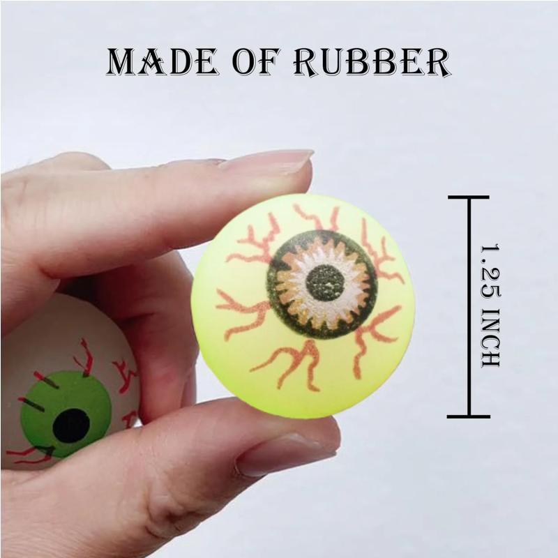 Glow in The Dark Eyeball 32MM Bouncy Ball Halloween Supplies Toys Horror Luminous Scary Ball Kids Toys Gift Fake Eyeballs