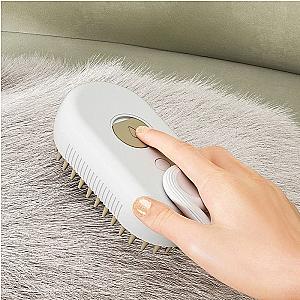 Cat Dog Pet Spray Massage Brush 3 in 1 One Button Steam Spray Folding Rotatable Floating Hair Bath Hair Removal Brush Comb