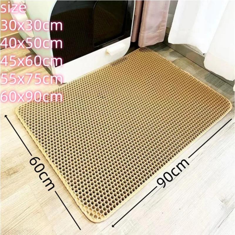 Large Size Cat Litter Mat Eva Double Layer Waterproof Cat Litter Mat Pet Litter Box Mat Pet Toilet Cat Mat Cat Toilet Mat