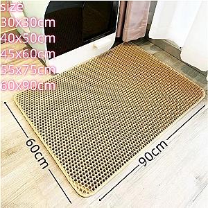 Large Size Cat Litter Mat Eva Double Layer Waterproof Cat Litter Mat Pet Litter Box Mat Pet Toilet Cat Mat Cat Toilet Mat