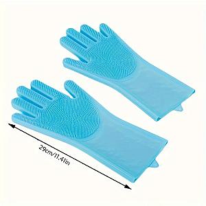 Pet Grooming Cleaning Gloves Dog Cat Bathing Shampoo Glove Scrubber Magic Dishwashing Cleanner Sponge Silicon Hair Removal Glove