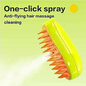 Cat Dog Steamy Brush Steam Brush Electric Sprayer for Massage Pet Grooming Tool Shedding 3 in 1 Electric Sprays Massage Combs