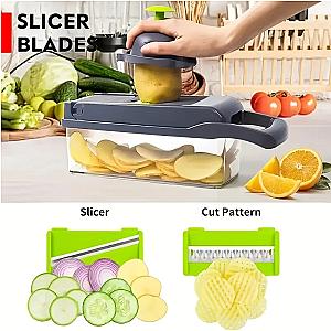 14/16 in 1 Multifunctional Vegetable Chopper Onion Chopper Handle Food Grate Food Chopper Kitchen Vegetable Slicer Dicer Cut