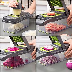 14/16 in 1 Multifunctional Vegetable Chopper Onion Chopper Handle Food Grate Food Chopper Kitchen Vegetable Slicer Dicer Cut