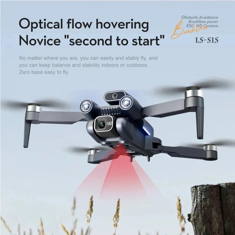 New S1S Mini Drone Caméra 8K Professional Brushless Motor Dron Obstacle Avoidance HD Dual Camera Foldable Quadcopter Toys