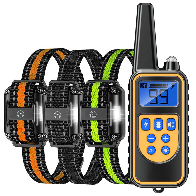 Dog Training Collar with Remote, Waterproof Shock Collar for Large Medium Small Dogs, Training Collar fo Smart Dog Shock Collar