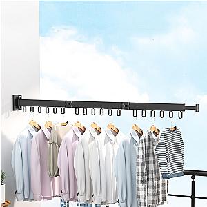 Wall-Mounted Foldable Aluminum Alloy Clothes Drying Rack Perfect for Balcony Bedroom Kitchen Living Room