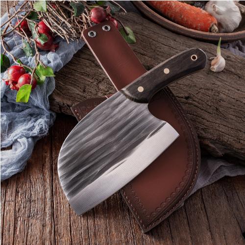 6 Inch Handmade Knife High-carbon Clad Steel Super Butcher Cutting Nakiri With Wenge Wooden For Kitchen Chef Hunting