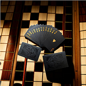 Color Black Gold Playing Card Game Card Group Waterproof Poker Suit Magic Dmagic Package Board Game Gift Collection