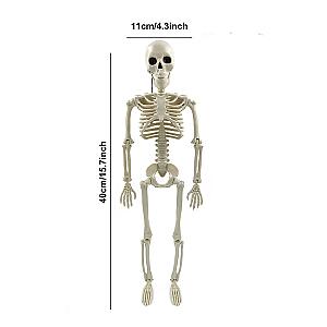 Halloween Movable Skeleton Fake Human Skull Bones Halloween Party Home Bar Decorations Haunted House Horror Props Ornament Toys